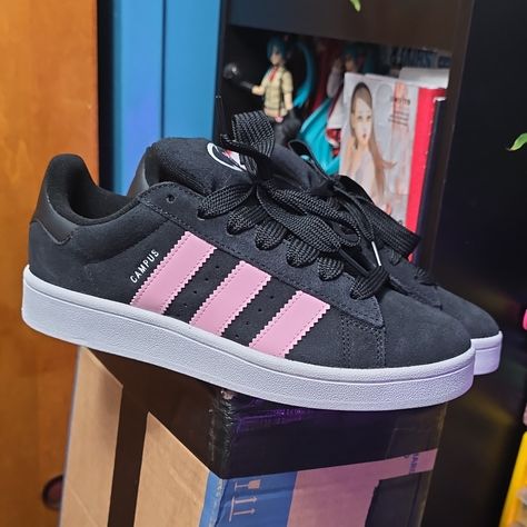 Brand New Never Been Worn Out. Only Tried On In Home. Purchased These While Away On Vacation And Realized When I Got Home And Tried Them On I Didn't Like The Way They Felt. Does Not Come With Box. Smoke Free Home. Couple Stuff, Womens Adidas, Adidas Campus, Athletic Shoe, Swag Shoes, Pink Adidas, Black White Pink, Dream Shoes, Black And Pink