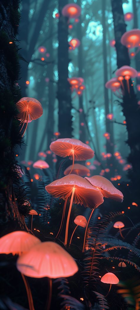 Mushroom Background Aesthetic, Whimsical Phone Wallpaper, Surreal Nature, Laptop Wallpaper 1920x1080 Aesthetic, Phone Wallpaper Mushroom, Wallpaper Backgrounds Mushrooms, Ethereal Background Nature, Mushroom Phone Background, Mushroom Wallpaper Aesthetic