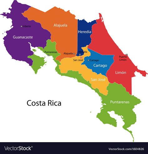 Puerto Limon, Costa Rica Map, Costa Rican Food, San Jose Costa Rica, Free To Use Images, Puntarenas, Costa Rican, Illustrated Map, Map Vector