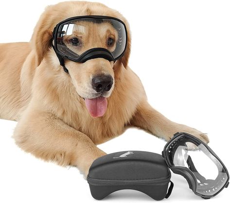 NAMSAN Dog Goggles Clear Lens for Medium-Large Breed UV Protection Dog Sunglasses Anti-Fog Windproof Transparent Lens for Outdoor Dogs Eye Safety Goggles Aesthetic, Puppy Guide, Dog Goggles, Service Dogs Gear, Dog Sunglasses, Eye Safety, Dog Eyes, Dog Gear, Large Dog Breeds