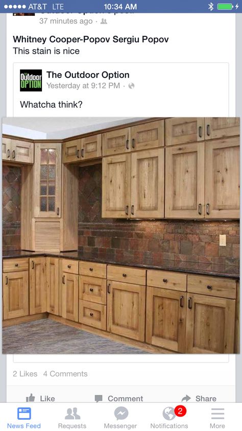 Barn Wood Cabinets, Hickory Kitchen Cabinets, Hickory Kitchen, Rustic Kitchen Cabinets, Rustic Cabinets, Farmhouse Kitchen Cabinets, Kitchen Cabinet Styles, Rustic Kitchen Design, Cabin Kitchens