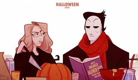 Halloween 2018, Laurie Strode, Michael Myers, The Shape, Horror Movies Micheal Myers X Laurie, Michael Myers X Y/n, Michael Myers X Laurie Strode, Michael Myers Laurie Strode, Michael Myers And Laurie Strode, Michael Myers And Laurie, Horror Movies Halloween, Michael Myers Art, Laurie Strode