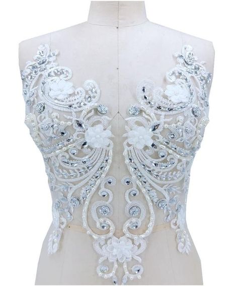 Bodice Applique, Beautiful Bridal Dresses, Lace Applique Wedding Dress, Beaded Lace Fabric, Bridal Lace Fabric, Bridal Wedding Dress, Applique Wedding, Applique Wedding Dress, Etsy Wedding Dress