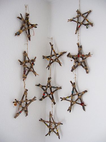 Twig Stars, Homemade Christmas Decorations, Happy Winter, Winter Crafts For Kids, Wooden Stars, Witchy Things, Winter Nights, Activity Ideas, Noel Christmas