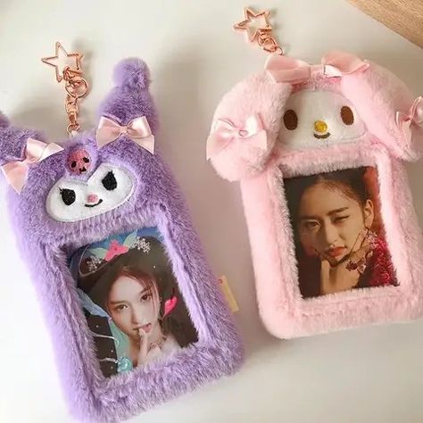 Kpop photo card holders Crochet Beach Wear Pattern, Kpop Idol Photocard, Idol Photocard, Kpop Photocard Holder, Plush Sanrio, Kuromi Plush, Sanrio Melody, Hello Kitty Photos, Sanrio Plush