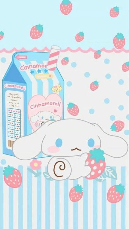 Soft Kawaii Fairy Strawberry Milk Wallpaper, Moffmachi Wallpaper, Cinnamoroll Strawberry, Y2k Cutecore, Milk Wallpaper, Kawaii Fairy, Milk, Kawaii