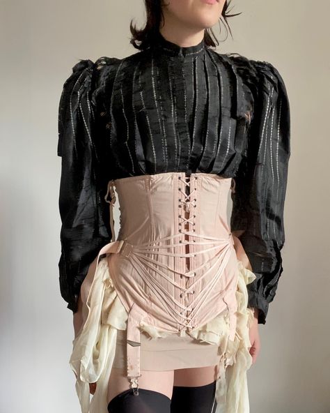 oreads vintage | SOLD beautiful vintage girdle fan corset 🕸 fits any sizes s-m-l as it is laced in the back (front at the photo) and sides. lots of boning, … | Instagram Witch Robes, Contemporary Baroque, Corset Aesthetic, Vintage Girdle, Lady Godiva, Fashion Things, Vintage Corset, Aesthetic Outfit Ideas, Family Jewels