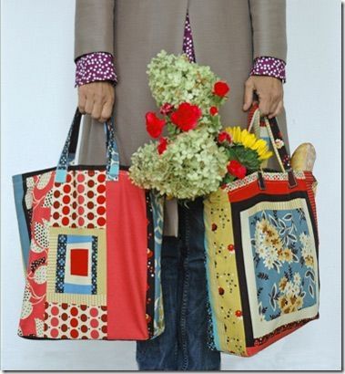 Tote Patterns Free, Market Tote Pattern, Quilted Bag Patterns, Puff Quilt, Sewing Purses, Bags And Totes, Quilted Totes, Sewing Bags, County Fair