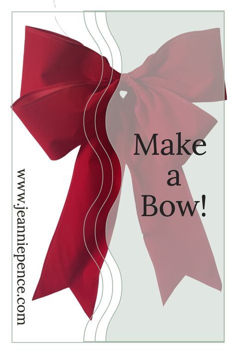 Quick tutorial on how to make a wreath bow with 4" ribbon. Wired Bow Tutorial, Wire Ribbon Bow Diy, How To Make Wire Ribbon Bows, Wire Ribbon Bow For Wreath, How To Make A Large Bow With Wire Ribbon, Wire Edged Ribbon Bow Diy, Making Bows For Wreaths, Easy Wreaths, Bows Diy Ribbon