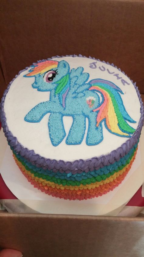 Rainbow dash cake Rainbow Dash Cake, Rainbow Dash, 5th Birthday, Cake Ideas, My Little Pony, Birthday Cake, Birthday Party, Pastel, Dessert