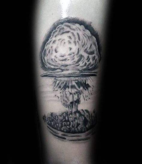 30 Mushroom Cloud Tattoo Designs For Men - Atomic Ink Ideas Mushroom Cloud Tattoo, Cloud Tattoo Design, Science Tattoos, Mushroom Cloud, Planet Tattoos, Cloud Tattoo, Star Tattoo, Incredible Tattoos, Planet Fitness Workout