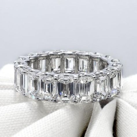 King of Jewelry, located in LA's finest jewelry mart, offers affordable custom and unique diamond engagement rings, wedding rings, loose diamonds, and more. Emerald Cut Eternity Band, Diamond Eternity Wedding Band, Plain Wedding Band, Engagement Ring Diamond Cut, Emerald Cut Diamond, Eternity Band Ring, Eternity Wedding Band, Eternity Ring Diamond, White Gold Engagement