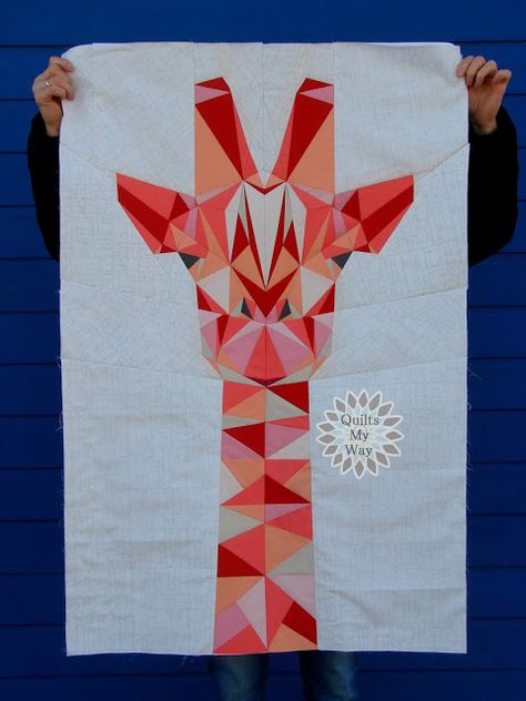 Giraffe Quilt Patterns Free, Giraffe Quilt Patterns, Giraffe Quilts, Quilt Patterns Paper Piecing, Foundation Paper Piecing Tutorial, Giraffe Quilt, Window Quilts, Paper Piercing, Attic Window