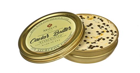 Keep this French butter with genuine osetra caviar on hand for deluxe baked potatoes. Caviar Butter, Osetra Caviar, French Picnic, New Years Eve Dinner, New Years Dinner, French Butter, Butter Bread, Sea Scallops, Fancy Food