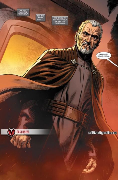 Exclusive Preview: “Star Wars: Age Of The Republic – Count Dooku” #1 – Multiversity Comics Count Dooku Art, Luke Ross, Dark Jedi, Sith Lords, Star Wars History, Dark Lord Of The Sith, Star Wars Villains, Anakin Vader, Count Dooku