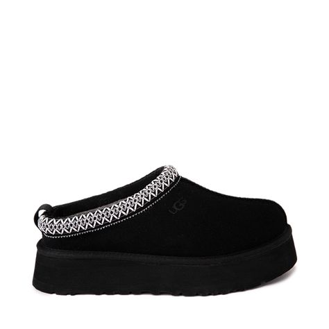 Womens UGG® Tazz Platform Slipper - Black Ugg Tazz Platform, Ugg Slippers Outfit, Ugg Platform Slippers, Black Ugg Slippers, Cute Uggs, Ugg Tazz, Slippers Outfit, Black Crocs, Ugg Store