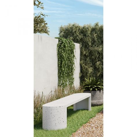 Lyon Outdoor Bench | Products | MOE'S Wholesale Cement Benches Outdoor Seating, Terrazzo Bench, Cape Exterior, Cement Outdoor, Concrete Garden Bench, Modern Outdoor Dining Furniture, Mediterranean Gardens, Concrete Terrazzo, Modern Outdoor Dining