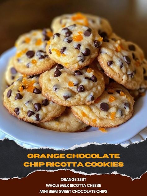 Orange Ricotta, Ricotta Cookies, Flour Scoop, Orange Chocolate, Christmas Cookie Exchange, Fall Cakes, Fall Flavors, Cooking Classy, Cookie Exchange