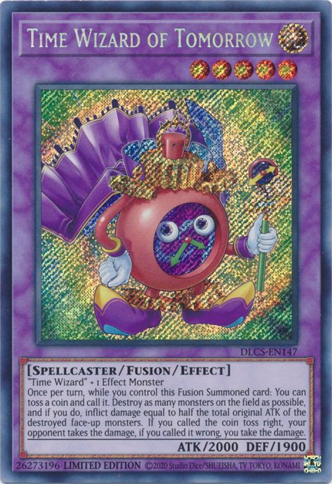 Time Wizard of Tomorrow Time Wizard Yugioh, Time Wizard, Coin Toss, English Time, Monster Cards, Trading Card Game, Play 1, Japanese Names, Yu Gi Oh