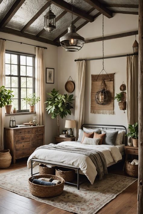 Cozy Cabin Bedroom, Oasis Bedroom, Rustic Bedroom Inspiration, Rustic Room Decor, Green Room Decor, Bedroom Redo, Makeover Bedroom, Country Bedroom, Couple Bedroom