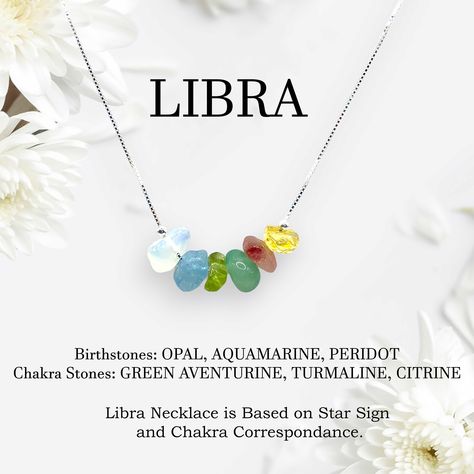 Libra Crystals, Libra Necklace, Astrology Necklace, Crystals Necklace, Horoscope Necklace, Raw Crystals, Zodiac Necklace, Zodiac Pendant, Zodiac Necklaces