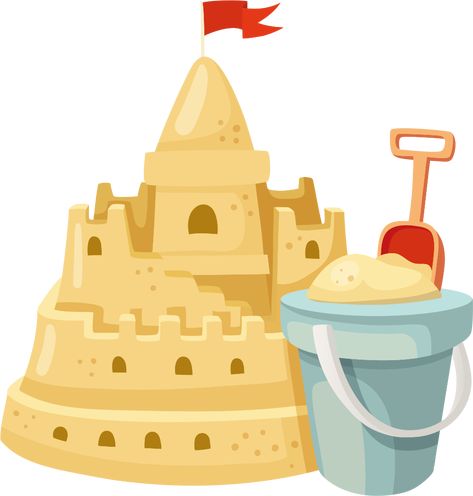 Castle Png, Castle Clipart, Beach Clips, Summer Graphics, Yosemite Camping, Scrapbook Images, Beach Clipart, Baby Room Design, Summer Theme