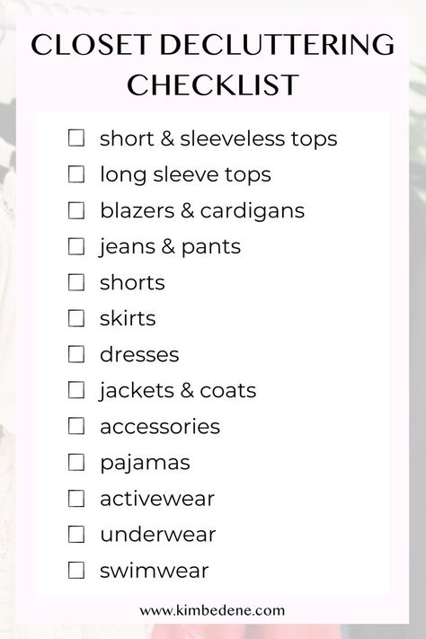 Closet Organization Checklist, Shop Your Closet Challenge, Clean Closet Organization, Closet Decluttering, Closet Checklist, Declutter Clothes, Decluttering Clothes, Bedroom Declutter, Declutter Your Closet