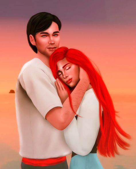 Sims 4 Disney Princess, Poses The Sims 4, 4 Disney Princess, Disney Princess Challenge, Cas Background, Ariel Eric, Mermaid Pose, Disney Challenge, Disney The Little Mermaid