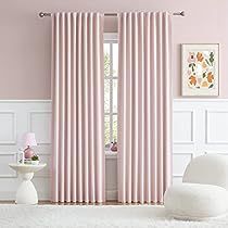 Pink velvet curtains