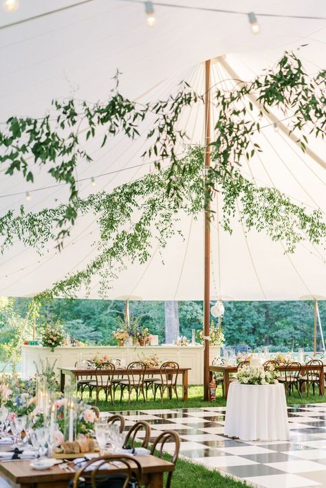 A Dreamy, Elegant Garden Party Wedding at Meshewa House in Cincinnati, Ohio Tent Greenery, Corbin Gurkin, Hanging Flowers Wedding, Tented Wedding Reception, Hanging Greenery, Annapolis Wedding, Wedding Reception Ideas, Wedding Color Trends, Tented Wedding