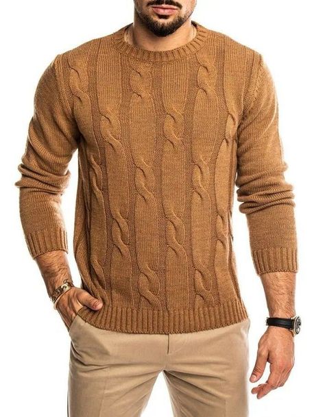 Cable Knit Sweater Pattern Free, Mens Knit Sweater Pattern, Crochet Cardigan Tutorial, Crochet Scarf For Beginners, Gents Sweater, Cable Knit Sweater Pattern, Mens Knit Sweater, Crochet Men, Baby Cardigan Knitting Pattern