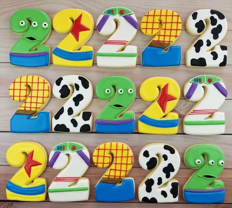 Beyond Birthday, Toy Story Cookies, 2nd Birthday Party For Boys, 2nd Birthday Boys, Disney Cookies, Toy Story Cakes, Boy Birthday Party Themes, 2nd Birthday Party Themes, Toy Story Birthday Party