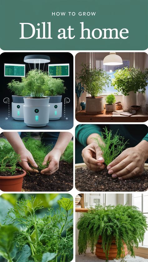 Looking to add fresh, homegrown dill to your cooking? This easy-to-follow guide helps you cultivate dill indoors with simple tips for light, soil, and care. Whether you're a beginner or seasoned gardener, learn how to nurture dill on your windowsill and enjoy its fresh flavor all year round! 🌿🌞 #IndoorHerbGardening #SmartPlantTips #GrowDill #SmartGardening #FreshHerbsAtHome Grow Dill, How To Grow Dill, Plant Store, Indoor Herb Garden, Herbs Indoors, Growing Herbs, Home A, Fresh Herbs, How To Grow