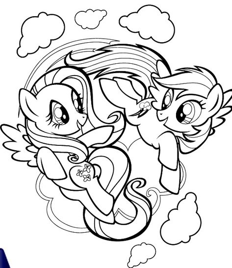 My Little Pony Coloring Pages, My Little Pony Painting, Fluttershy Coloring Page, Rainbow Dash Coloring Page, Mlp Colouring Pages, Equestria Girls Coloring Pages, My Little Pony Equestria, Vintage My Little Pony, My Little Pony Twilight