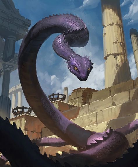 Gorgon Sisters, Fantasy Creatures Mythology, Fantasy Cards, Wild Shape, Giant Snake, Mythical Monsters, Mythical Creatures Fantasy, Magical Items, Dnd Dragons