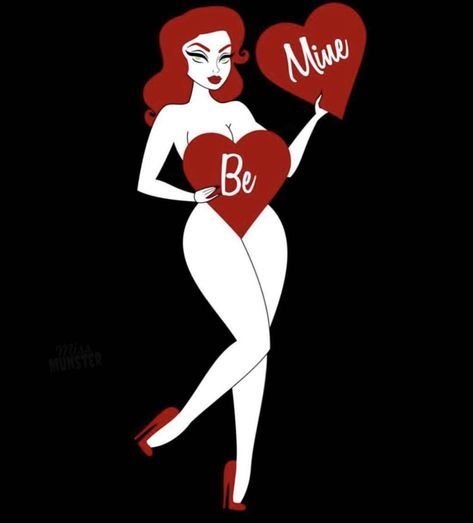 Pin Up Valentines Day, Valentines Pinup, Valentine Shoot, Nostalgic Things, Grinch Quotes, Redhead Art, Matchbook Art, Funny Bumper Stickers, Nail Drawing