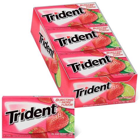 Gum Trident, Pink Penthouse, Trident Gum, Woolworths Food, Pack Of Gum, Gum Flavors, Sugar Free Gum, Nutter Butter Cookies, Flavored Sugar