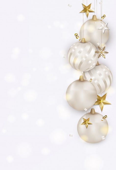 White background with christmas balls, g... | Premium Vector #Freepik #vector #background #christmas #christmas-tree #tree Christmas Fliers, Christmas Balls Background, Christmas Appointments, Christmas White Background, White Christmas Balls, White Christmas Background, Christmas Card Background, Free Christmas Backgrounds, 3d Stars