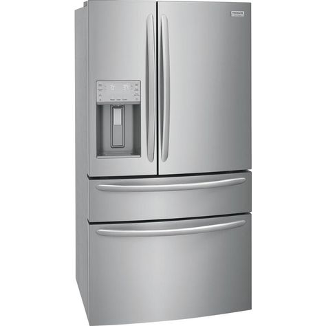 Frigidaire Gallery 21.8-cu ft 4-Door Counter-depth French Door Refrigerator with Ice Maker (Smudge-Proof Stainless Steel) ENERGY STAR at Lowes.com Gallery Installation, Counter Depth Fridge, Counter Depth French Door Refrigerator, Steel French Doors, Refrigerator Brands, Frigidaire Gallery, Best Refrigerator, Counter Depth Refrigerator, Stainless Steel Refrigerator