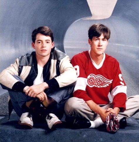 Ferris Buellers Day Off Behind The Scenes, Day Off Meme, Ferris Buller, Alan Ruck, Ferris Bueller’s Day Off, Save Ferris, 1980s Movies, Matthew Broderick, Life Moves Pretty Fast