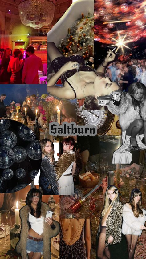 Saltburn party moodboard Party Moodboard, Collage