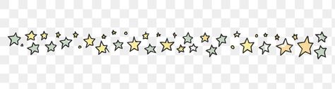 Dividers Png, Aesthetic Dividers, Divider Png, Png Star, Tumblr Png, Doodle Png, Line Border, Star Banner, Green Border