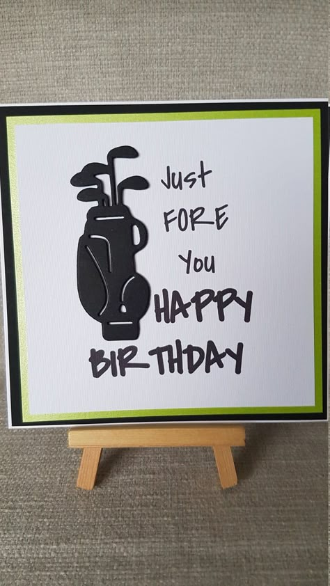 Knitting Chunky, Male Birthday Cards, Golf Birthday Cards, Golf Cards, Applique Cushions, Men Cards, Man Cards, Watercolor Birthday Cards, Mens Cards