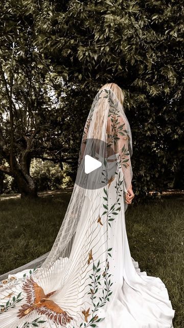 Rue De Seine Wedding Dresses on Instagram: "A bridal veil like no other! 🕊💚 This enchanting veil features delicate, flowers and vine-studded embroidery that meet sunrays in a dance of light. The Mountain Song veil tells a story of freedom and the feeling of open skies as you explore the roads less traveled. Would you add this statement veil to your wedding look?

Explore our full range of accessories via the link in our bio x

#MountainSongVeil #RueDeSeine #RueDeSeinebridal #bridal #bridetobe #weddingdress #weddingday #bride #engaged #veil #uniqueveil #veilinspo #weddingaccessories #weddingdressinspo #love #weddinginspiration #dreamveil #dreamdress #yestothedress #dreamwedding #bridaldesigner #editorialwedding #weddingphotographer #bridalshop #weddingreels #bridalreels #weddingideas #bri Statement Veil, Unique Veil, Rue De Seine Wedding Dress, Rue De Seine Bridal, Wedding Look, Delicate Flowers, Yes To The Dress, Bridal Hair And Makeup, Bridal Designs