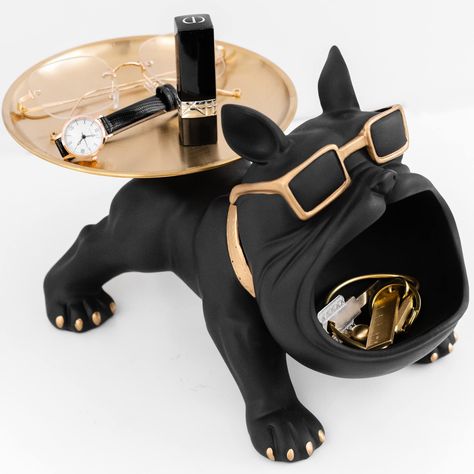 PRICES MAY VARY. ✔ UNIQUE BULLDOG DESIGN - Our key tray for entryway table come in a modern design and expression. Unique and extraordinary, get your candy bowl for an immediate usage ✔ HOME DECOR ENRICHMENT - Our fun looking key dish enables you to create the space you love. Ideal to put our small decorative bowl in the entryway, office or at any other place you love ✔ PREMIUM QUALITY - Created by talented artisans, our small decorative tray are made out of high quality and long-lasting resin m Key Dish, Bulldog Design, Entry Table Decor, Key Bowl, Key Tray, Entryway Office, Entryway Table, Candy Bowl, Sport Earbuds