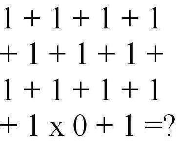 1+1+1+1+1+1+1+1+1+1+1+1x0+1=? #math #humor Funny Math Jokes, Brain Teasers For Kids, Hard Puzzles, Math Riddles, Cheesy Jokes, Tricky Questions, Math Challenge, Math Jokes, Pop Quiz