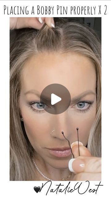 Bobbypins Hairstyles Easy, How To Use Bobby Pins Correctly, Hair 101, Bobby Pin Hairstyles, Talcum Powder, Heatless Hairstyles, Hair Tutorials Easy, Like And Comment, Bobby Pin