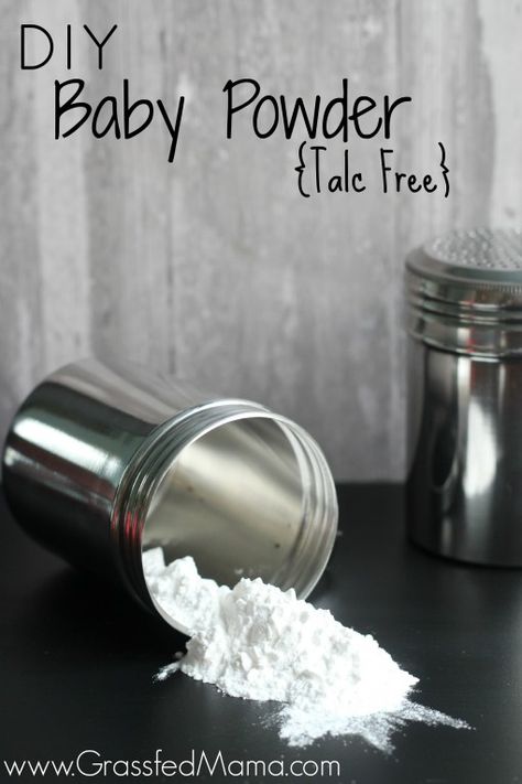 Do you know what's in your Baby Powder? DIY Baby Powder {Talc Free} Easy to make and healthier too! - Grassfed Mama Diy Baby Powder, Talc Free Powder, Diy Dry Shampoo, Shampoo Recipe, Diy Body Care, Body Powder, Homemade Baby, Natural Diy, Diy Body