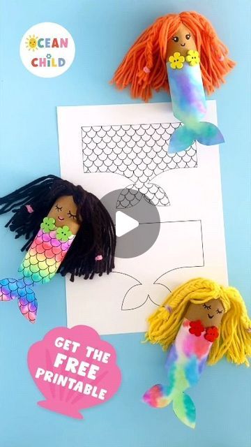 çocuklarla etkinlik saati on Instagram: "#repost @oceanchildcrafts @downloader_
__

Try out this Magical mermaid craft with a FREE craft printable on our blog. ✨🌈🧜🏻‍♀️ We created this craft together with @hawaiianchildrensbooks 📚 

Last year, this mermaid craft activity was a big hit with many families and mermaid lovers sending us pictures of their mermaids. So fun to see! 🧜🏻‍♀️😍

On our website, you can find all the craft details, and we’ll share a clever trick to create these stunning rainbow tails with a tie-dye effect. ✨ All you need are colored markers, tin foil, and a water spray bottle. To make things even easier, we’ve prepared a FREE printable of the mermaid tail. ➡️ The link to the printable is in our bio.😁

Happy crafting, my friends! 🌊💙

#mermaids #mermaidcraft #free Mermaid Crafts For Kids, Wacky Hair Days, Monster Craft, Indoor Games For Kids, Easter Hair Bow, Mermaid Crafts, Magical Rainbow, Mermaid Diy, Mermaid Lover