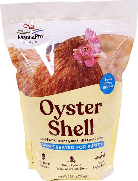 Manna Pro Crushed Oyster Shell - Calcium Supplement for Laying Hens - Chicken Feed for Egg-Laying Chickens - 5 lbs STRONGER EGGSHELLS: Our crushed oyster shells are an excellent source of calcium for chickens, providing the necessary nutrients for proper eggshell formation, resulting in high-quality eggs and a healthier flock overall Chicken Water Feeder, Food For Chickens, Amazon Favs, Poultry Feeders, Egg Laying Chickens, Broken Egg, Chicken Eating, Healthy Eggs, Laying Hens